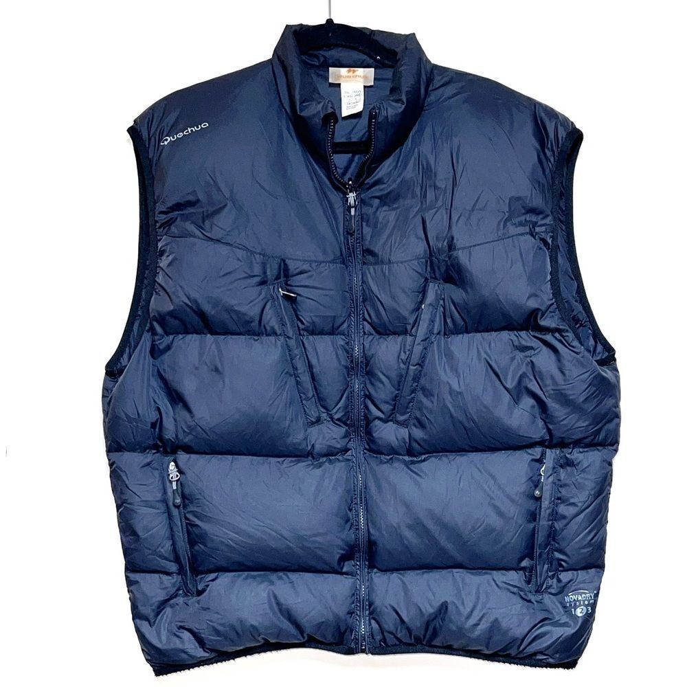 Quechua Decathlon Black Goose Down Novadry Mens Vest Sz XL